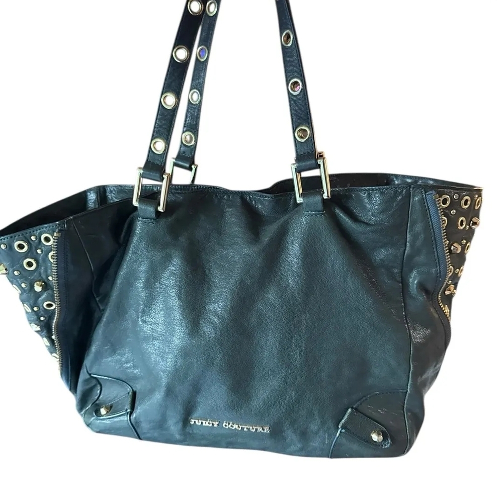 Juicy Couture Bedford Goat Leather Tote With Grommet Accent